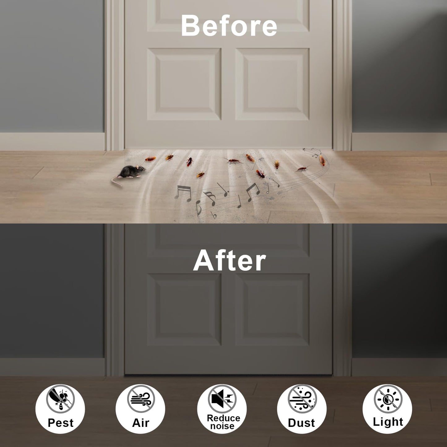 Trisiki Weather Stripping Door Seal Strip, Strong Adhesive, Lightproof, Noise-Reduction, Weatherproof Foam Tape Insulation for Sliding Door, Front Door Frame, Windows (1/2 in x 1/4 in x 26Ft)