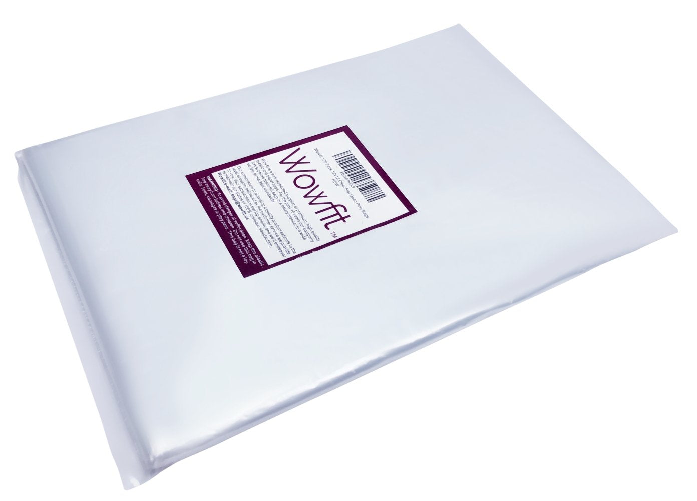 Wowfit 100 CT 10x15 inch 1.1 Mil Clear Plastic Flat Open Poly Bags – Great for Vegetables, Fruits, Bread, Handmade Crafts, Gift Packaging, and More