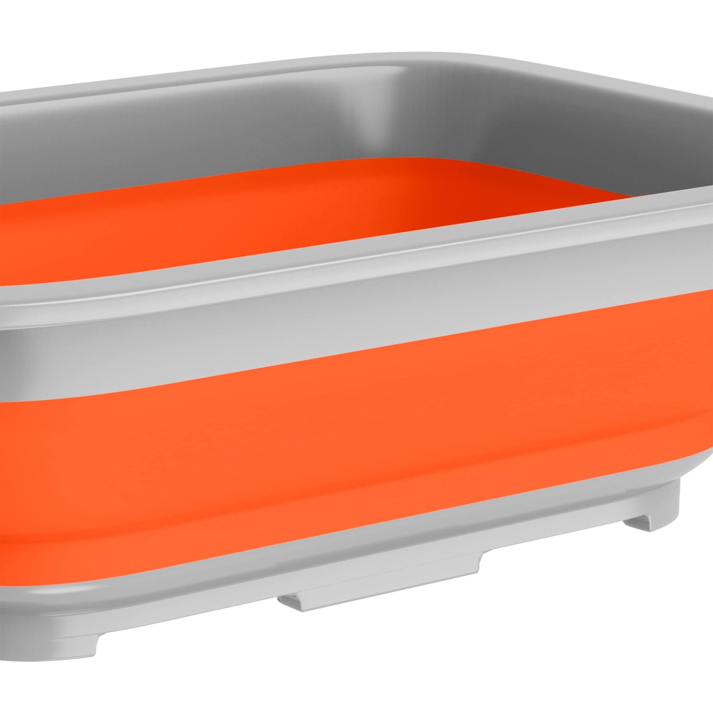 Set of 2 Multipurpose Wash Bins – 10-Liter Basins for Travel or Cleaning – Collapsible Bucket Camping Accessories by Wakeman (Orange)