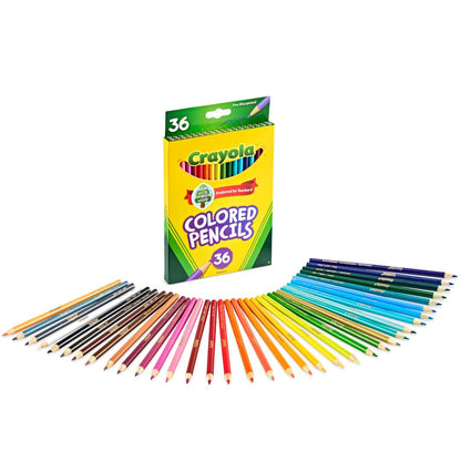 Crayola Colored Pencils (36ct), Kids Pencil Set, Back to School Essentials, Must Have Classroom Supplies for Kids, Pre-Sharpened Coloring Book Pencils, 3+