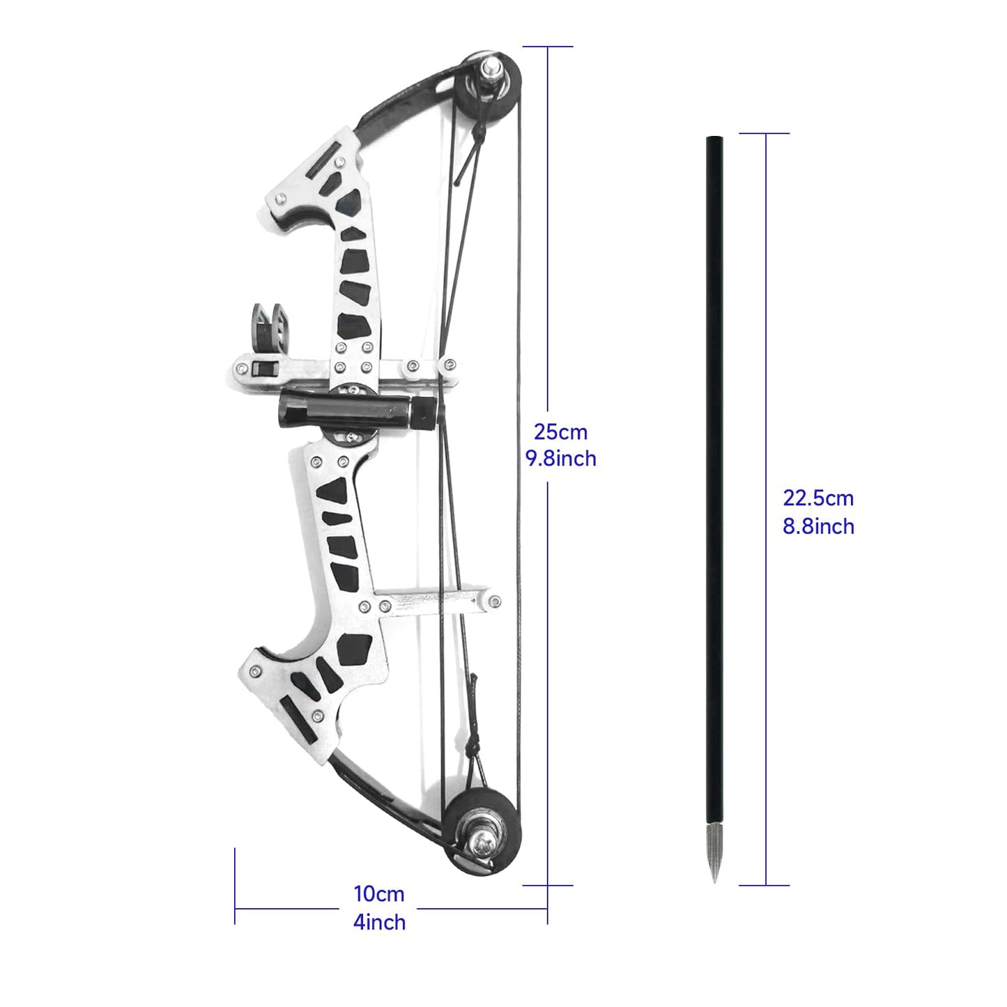 Archery Bow Set Laser Compound Bow Stainless Steel Training Bow Outdoor Sports Hunting Cool Stuff Professional Competition （Black）