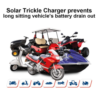 ECO-WORTHY 10W Solar Car Battery Charger Maintainer 12V Waterproof Portable Solar Trickle Charger for Car Truck Boat Lawn Mower RV Trailer Tractor ATV Utility Vehicle Battery