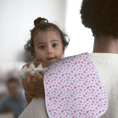 6 Pack Cotton Baby Burp Cloths Extra Absorbent Soft for Baby Boys and Girls (Pink02)