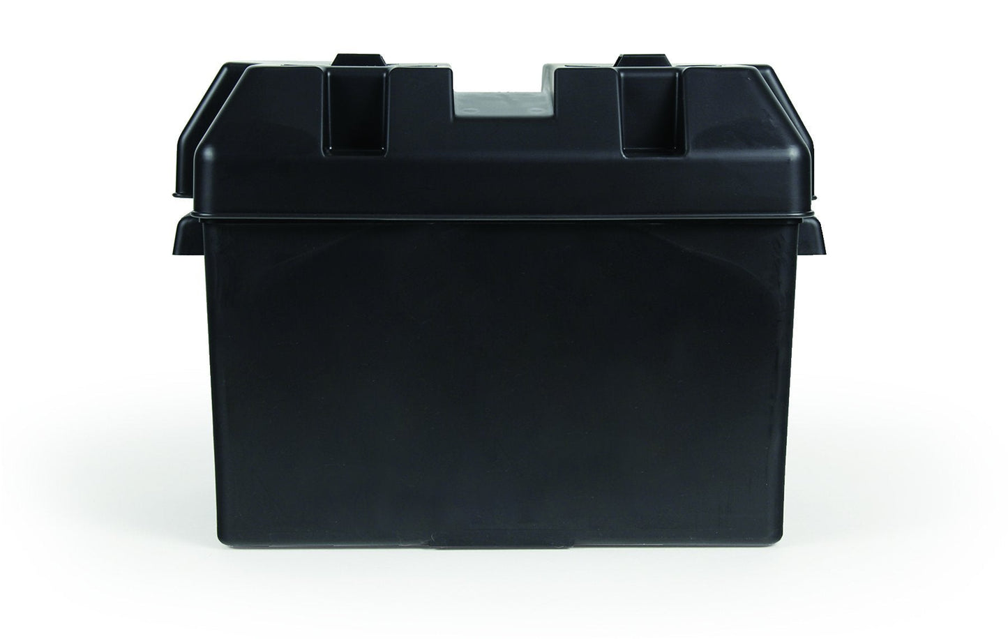 Camco Large Battery Box with Straps and Hardware - Group 27, 30, 31 |Safely Stores RV, Automotive, and Marine Batteries | Measures Inside 7-1/4" x 13-1/4" x 8-5/8" | (55373), Black