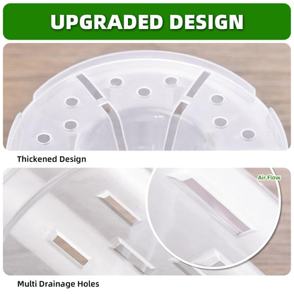 TRUEDAYS Orchid Pot – 4 Pack 5 Inch Clear Orchid Pots with Drainage Holes for Repotting – Ideal for Healthy Root Growth – Sturdy Plastic Plant Pot for Indoor & Outdoor Plants