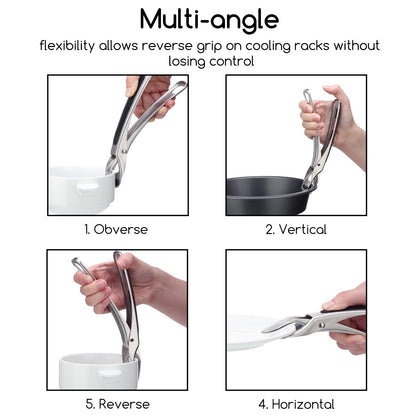 SOLEADER Plate Gripper Compatible With Instant Pot Accessories, Air Fryer Pans Gripper, Hot Plate Bowl Retriever For Egg Custard For Jidangeng, For Microwave Toaster Oven Steamer, Pack of Two