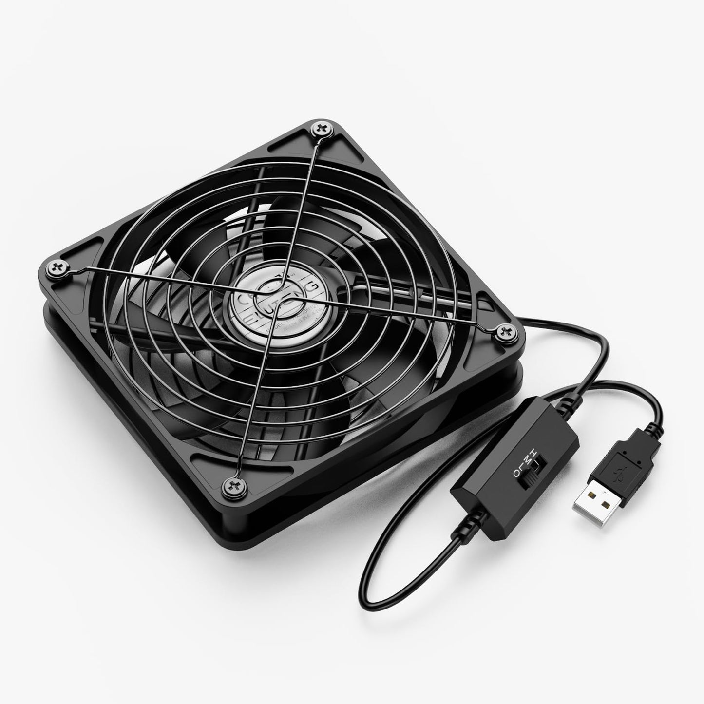 ELUTENG 120mm Fan With 3 Speed 5V USB Powered Case Fan 1500PRM Gaming PC Portable Cooling Suitable for Tablet TV Receiver Router DVR Play Station Xbox Computer and More