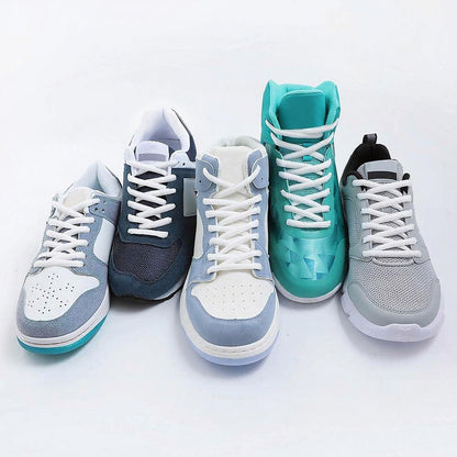 VSUDO 51" Oval White Shoe Laces for Sneakers, Half Round Athletic Basketball Shoelaces, Running Sport Shoestrings [1 Pair-White-130CM]