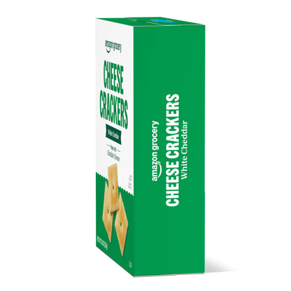Amazon Brand – Happy Belly White Cheddar Cheese Cracker, 12.4 ounce (Pack of 1)