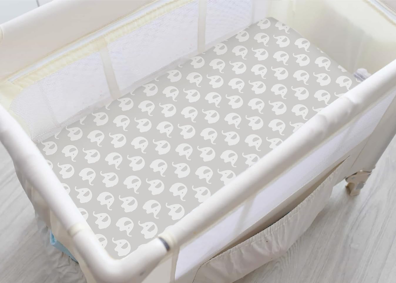 100% Organic Cotton Fitted Sheets for Graco Pack n Play, Babyletto, Pamo Babe, Hiccapop, Dream on Me, Evenflo, Baby Trend, Hygge Hush Portable/Mini Crib/Playards, Beka Bedside Bassinet 2 Pk