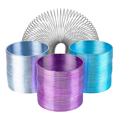 The Dreidel Company Metal Coil Spring, Goody Bag Fillers, Party Favor for Kids, Variety of 2.4" (60mm) Individually Boxed (2-Pack)