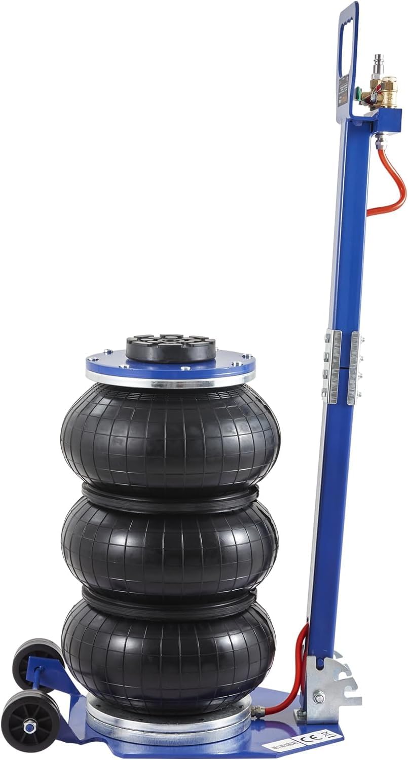 VEVOR Air Jack, 3 Ton/6600 lbs Triple Bag Air Jack, Airbag Jack with Six Steel Pipes, Lift up to 17.7", 3-5 s Fast Lifting Pneumatic Jack, with Adjustable Long Handles for Cars