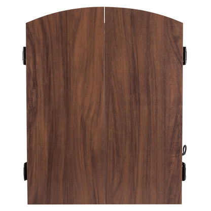 Arachnid Cricket Maxx 1.0 Electronic Dartboard Cabinet Set - Walnut Finish Doors - 34 Game Types with 183 Variations - Up to 8 Players - Includes Six Soft Tip Darts