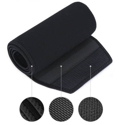 Bracoo Waist Trimmer Wrap,Sweat Sauna Slim Belly Belt for Men & Women-Abdominal Waist Trainer,Increased Core Stability, SE22 Black