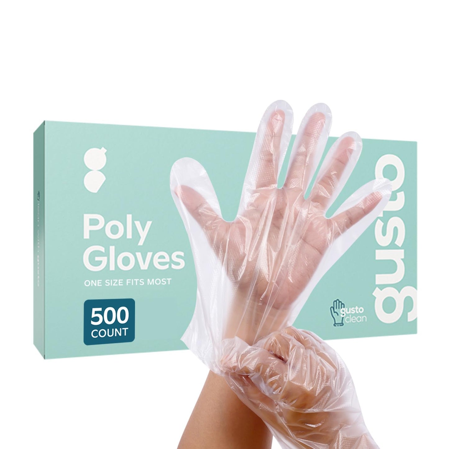 Comfy Package [500 Count Disposable Poly Plastic Gloves for Cooking, Food Prep, and Food Service, Latex & Powder Free - One Size Fits Most