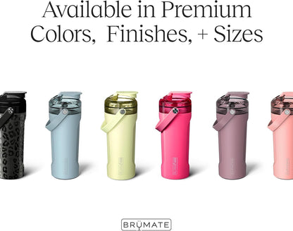 BrüMate MultiShaker Bottle | 100% Leakproof Insulated Stainless Steel Shaker Bottle | Protein Shaker Bottle, and Pre Workout Bottle for the Gym | 26oz (Rose Taupe)