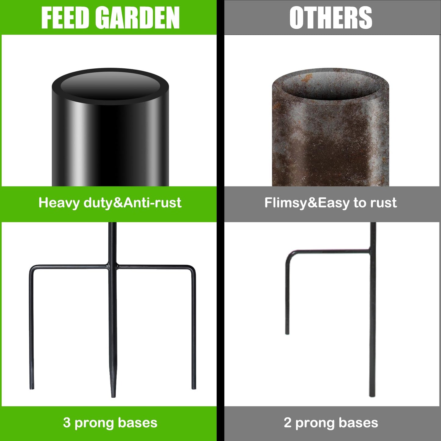 FEED GARDEN Adjustable 32 Inch Small Shepherds Hooks for Outdoor, Garden Hooks for Lanterns, Sheperds Hook for Hanging Plants, Bird Feeders, Solar Lights, Mason Jars, Weddings Decor,2 Pack