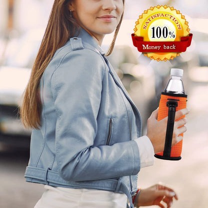 WKieason Neoprene Water Bottle Sleeves Insulators Beverage Bottle Can Sleeves Covers 16 17 18 oz Beer Bottle Sleeves Coolers Holder Non-slip Neoprene Bottle Coolier Sleeves (Neon Green/Orange/Grey)