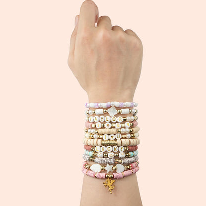 Dowsabel Clay Beads 3 Boxes Bracelet Making Kit, 10800pcs Beads for Jewelry Making, Letter Beads for Friendship Bracelets DIY Arts and Crafts Gifts for Girls Adults