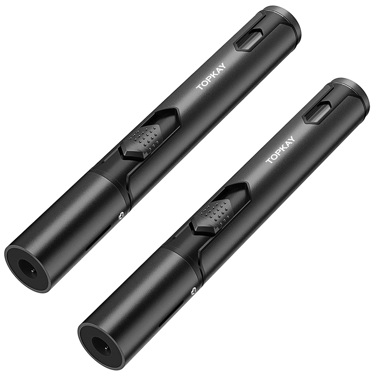 Torch Lighters, 2 Pack, Butane Lighters, Adjustable Jet Flame Torch Lighters, Wind Resistant Butane Refillable Gas Torch Lighter Long Lighter for Camping Candle Grill BBQ Fireworks (Gas Not Included)