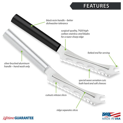 RADA Cutlery Cheese Knife, Made in USA, Silver Handle