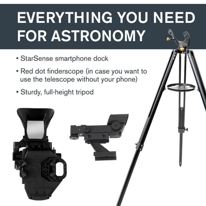 Celestron StarSense Explorer LT 80AZ App-Enabled Telescope – 80mm Refractor with Smartphone Dock & StarSense App – iPhone & Android Compatible – Easy-to-Use for Beginners