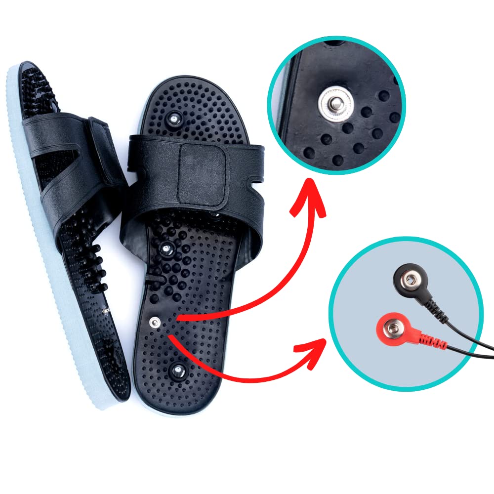 TechCare Plus 24-Mode TENS & EMS Dual-Channel Muscle Stimulator – Rechargeable Pain Relief Set with Massage Belt, Reflexology Shoes, Magnetic Therapy, Timer