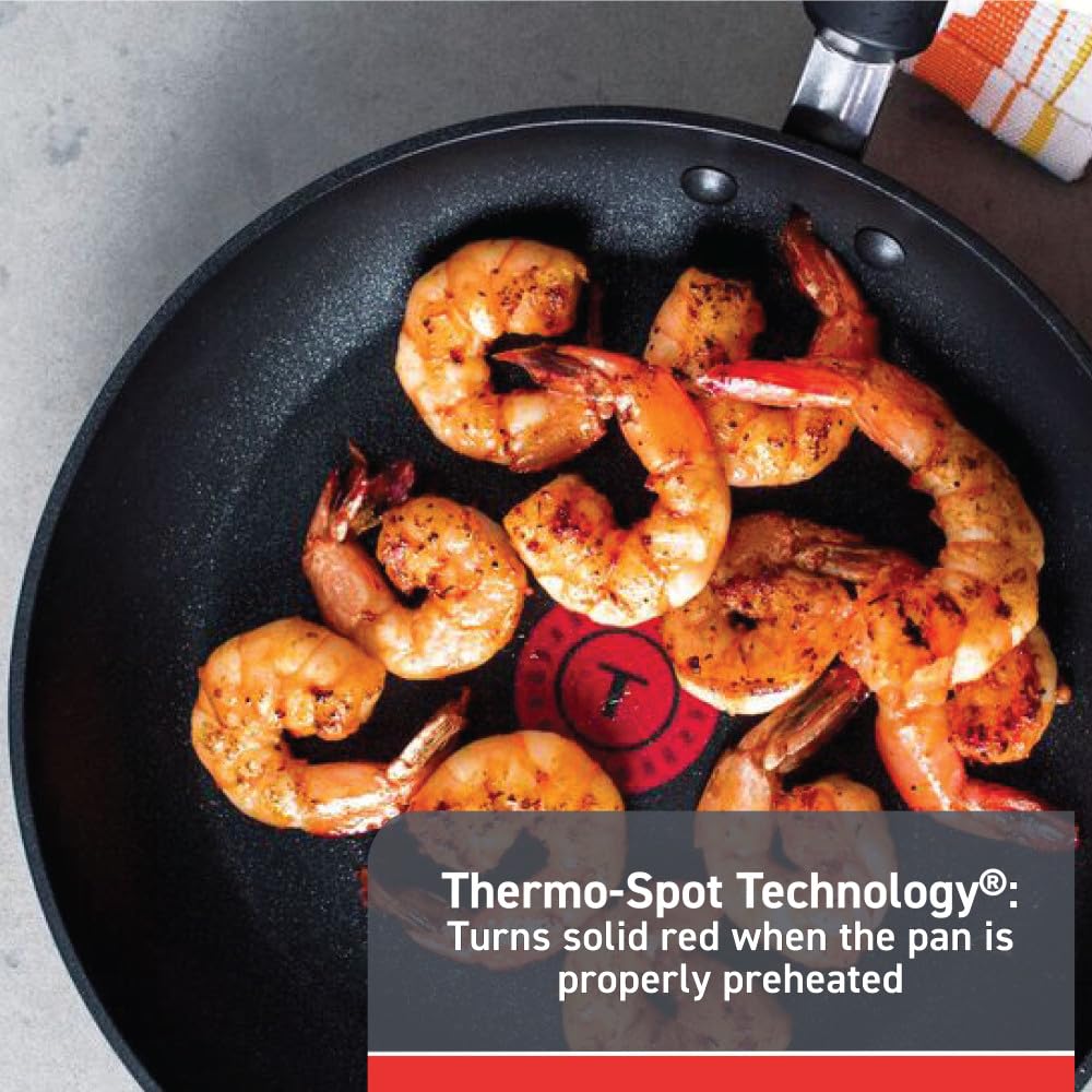 T-fal Advanced Nonstick Fry Pan 10.5 Inch Oven Safe 350F Cookware, Pots and Pans, Dishwasher Safe Black