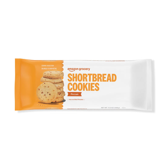 Amazon Grocery, Pecan Shortbread Cookies, 11.3 Oz (Previously Happy Belly, Packaging May Vary)