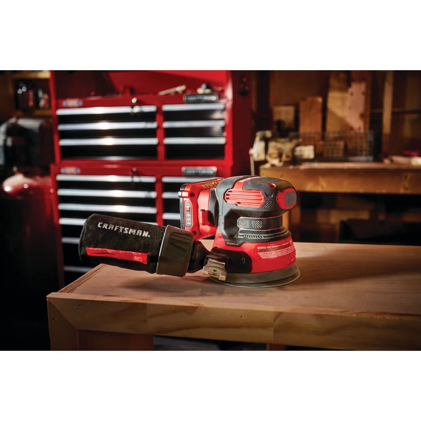 CRAFTSMAN V20 Orbital Sander, Cordless, 12,000 OPM, Bare Tool Only (CMCW220B)