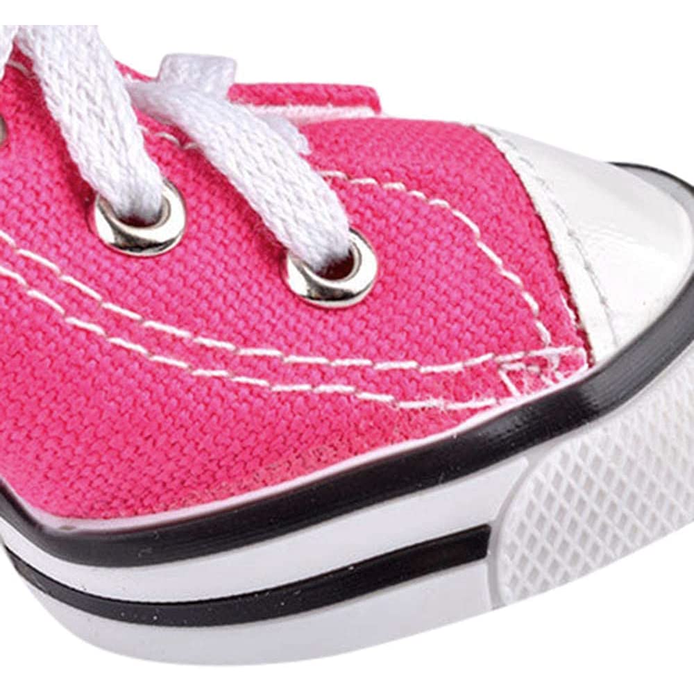 BESUNTEK Pet Dog Shoes, Puppy Canvas Sport Shoes Sneaker Boots, Non Slip Causal Shoes Dog & Cat Paw Protective Cover for Outdoor Walking, Sports and Hot Pavement, 4pcs