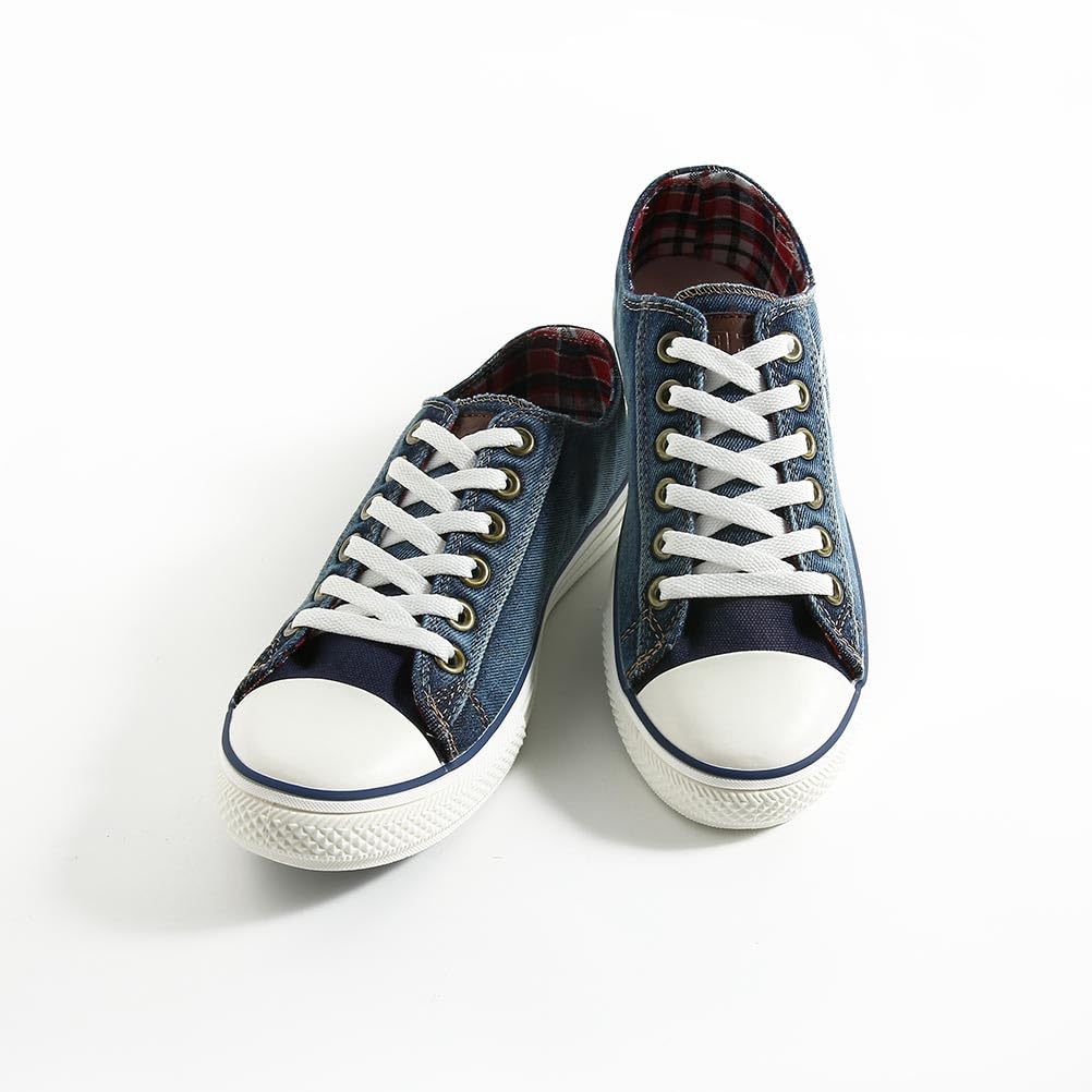 VSUDO 54" Flat White Shoe Laces for Sneakers, Shoelaces for Sneakers, Replacements Shoe Strings for Women or Men (1 Pair-White-137CM)