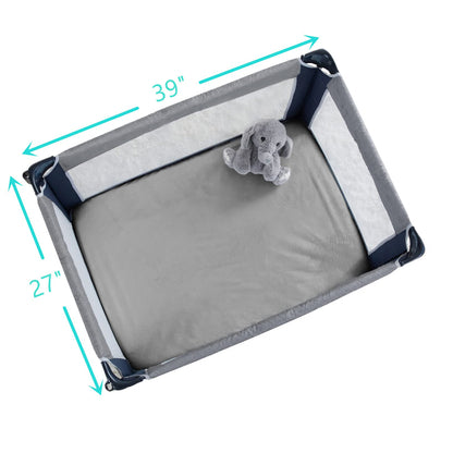 American Baby Company Heavenly Soft Chenille Fitted Pack N Play Playard Sheet 27" x 39", Warm and Cozy Chenille Pack and Play Sheet, Gray, for Boys and Girls, Fits Most Mini Crib Mattresses