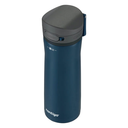 Contigo Jackson Chill 2.0, Vacuum-Insulated Stainless Steel Water Bottle with Secure Lid, Leak-Proof Travel Friendly, 20oz Capacity, Blueberry Color, Keeps Drinks Cold for 12 Hours