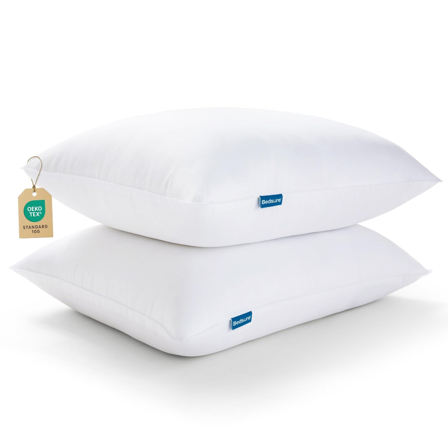 Bedsure Medium Firm Bed Pillows for Sleeping Standard Size, Set of 2, Standard Pillows 2 Pack Hotel Quality Premium Down Alternative for Medium Supportive Filling for Side, Back Sleepers
