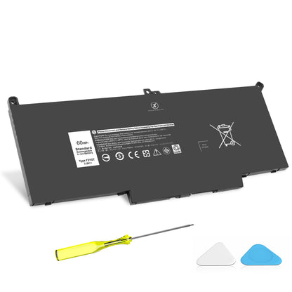 VNYUNQWE F3YGT 60WH Latitude 7480 7490 Battery 2X39G Replacement for Dell Latitude 12 7000 7280 7290/13 7000 7380 7390 P29S002/14 7000 7480 7490 P73G002 Series DM3WC KG7VF P73G DM6WC [60Wh/7.6V]