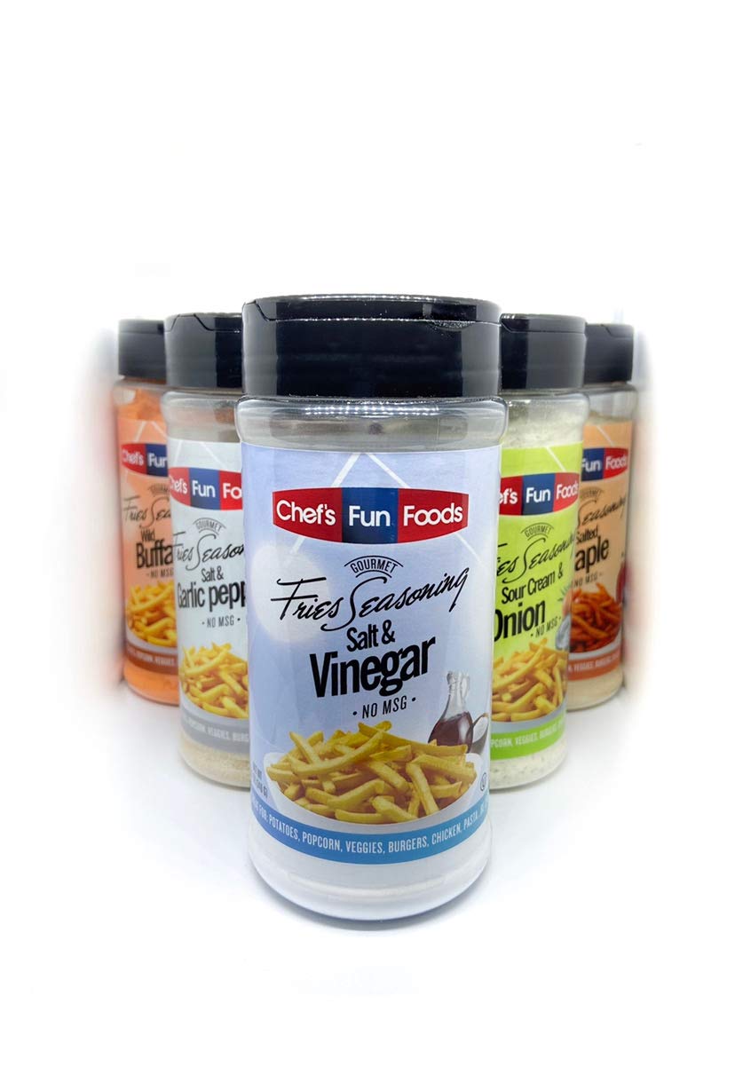 Gourmet Fries Seasonings Bottle, Salt and Vinegar, 12 Ounce