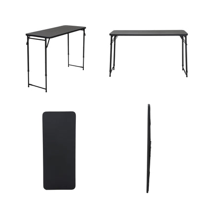 Cosco 20 x 48 Adjustable Height PVC Top, Black Table