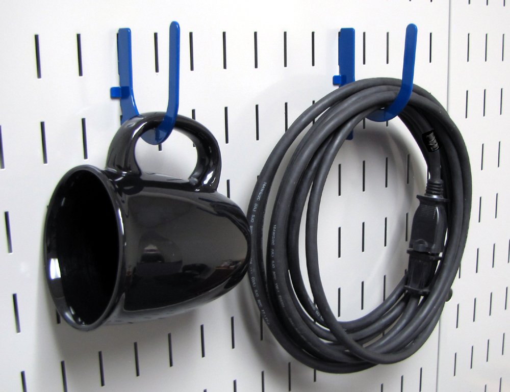 Wall Control KT-200-DLX Blue Slotted Metal Pegboard Hook Kit for Storage & Organization – Deluxe Assortment, 50 lbs Capacity, Made in USA