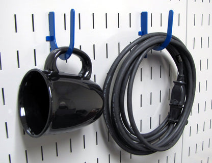 Wall Control KT-200-DLX Blue Slotted Metal Pegboard Hook Kit for Storage & Organization – Deluxe Assortment, 50 lbs Capacity, Made in USA