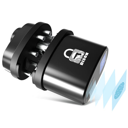 Bison Fingerprint Trigger Lock, Biometric Gun Locks Fit Most Handguns and Rifles 360° Touch 1 Second Unlock - Easy to Use - Including USB Charge Cable, Keys, and Product Instructions CA DOJ Approved