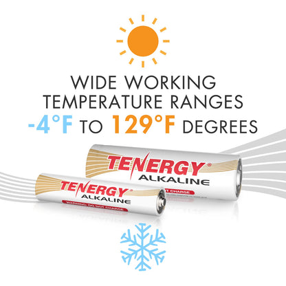 Tenergy Combo 48xAA 24xAAA 1.5V Alkaline Batteries, High Performance AA/AAA Non-Rechargeable Battery for Clocks, Remotes, Toys & Electronic Devices, Household Batteries