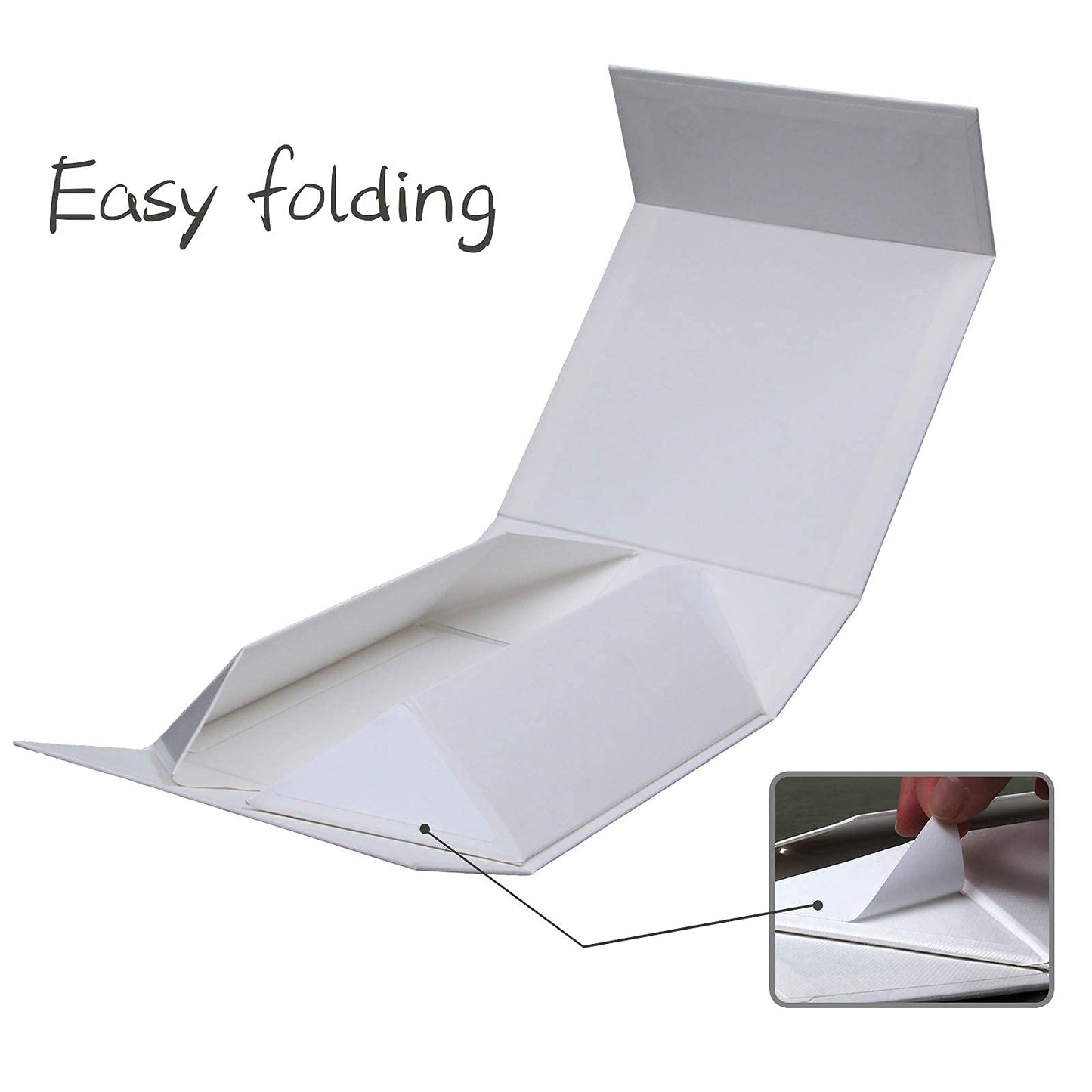 Rsgift White Gift Box with Lid, 7.8x7x3.1 Inches(Inside size:7.4x6.8x3 inches), Magnetic Closure Small box for Men - Wedding, Birthday, Graduation Packaging