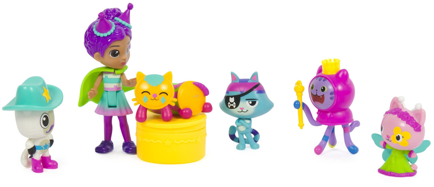 Gabby’s Dollhouse, Celebration Themed Figures with Gabby Girl, 5 Cat Toy Figures, Surprise Toys & Dollhouse Accessories, Kids Toys for Girls & Boys 3+