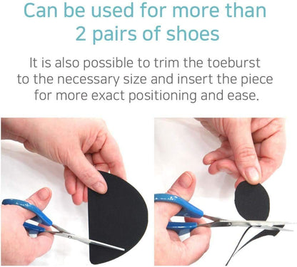 Shoe Toebox Toeburst Blowout Hole Prevention Insert/Patch (Black)