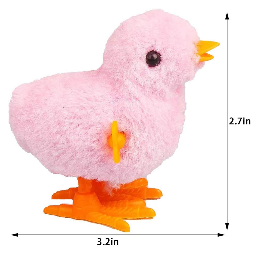 CICITOYWO Bunny and Jumping Chick Wind Up Toys Novelty Chicken Hopping Windup Toy for Kids Toddlers Adult Easter Egg Hunt Basket Stocking Stuffers Party Favors Goody Bag Fillers Gifts (Colorful-1)