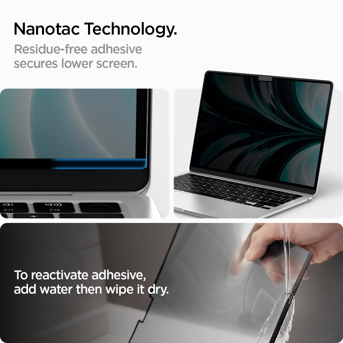 Spigen Privacy Filter Screen Protector [SafeView] designed for Macbook Air 13 inch M4 / M3 / M2 (2025/2024 / 2023) - 1 Pack