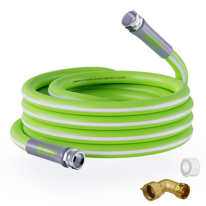 RVMATE RV Water Hose 25FT, 5/8” Inner Diameter Drinking Water Hose Lead-free, No Leaking Garden Hose For RV/Trailer/Camping, RV Accessories