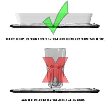 FlexiFreeze Party Mat Chiller - Food Cooling Buffet Cooler for Cold Serving Blue (19" x 15")