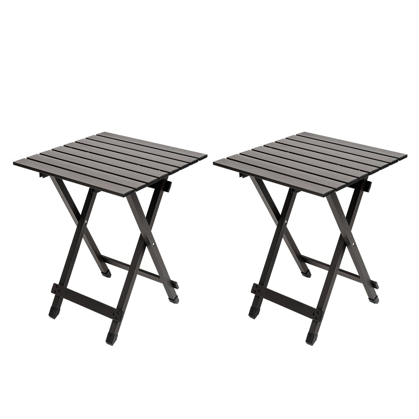 SUNNYFEEL Folding Camping Table - Lightweight Aluminum Portable Picnic Table, 18.5x18.5x24.5 Inch for Cooking, Beach, Hiking, Travel, Fishing, BBQ, Indoor Outdoor Small Foldable Camp Tables